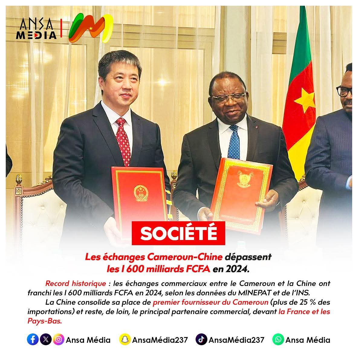 Les échanges Cameroun - Chine