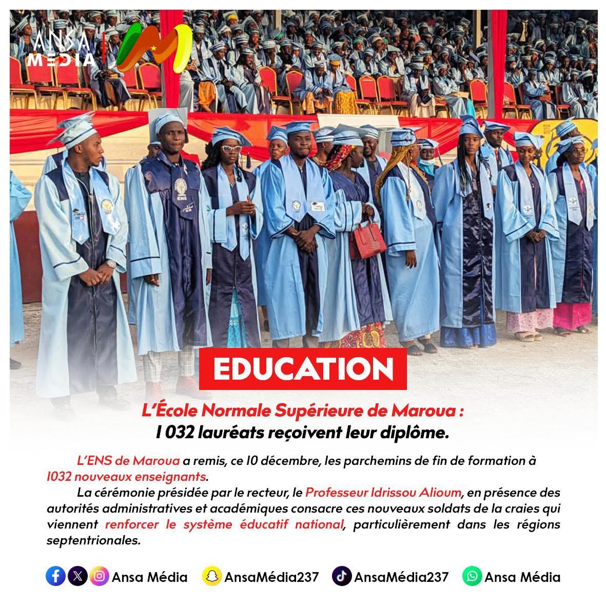 Remise des diplômes à l’ENS de Maroua