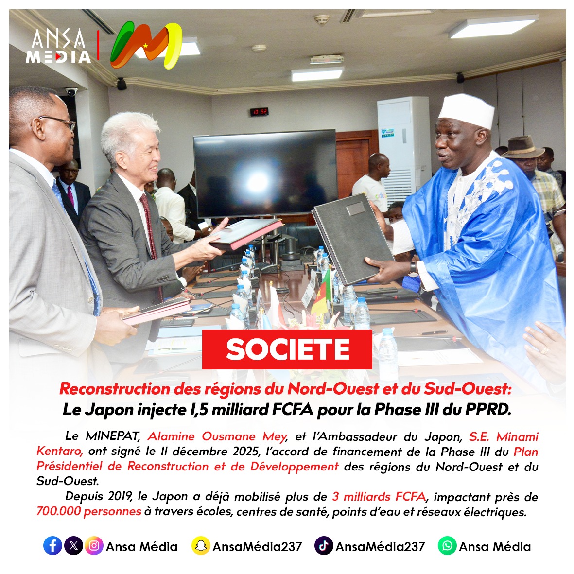 Reconstruction des régions Nord-Ouest et Sud-Ouest