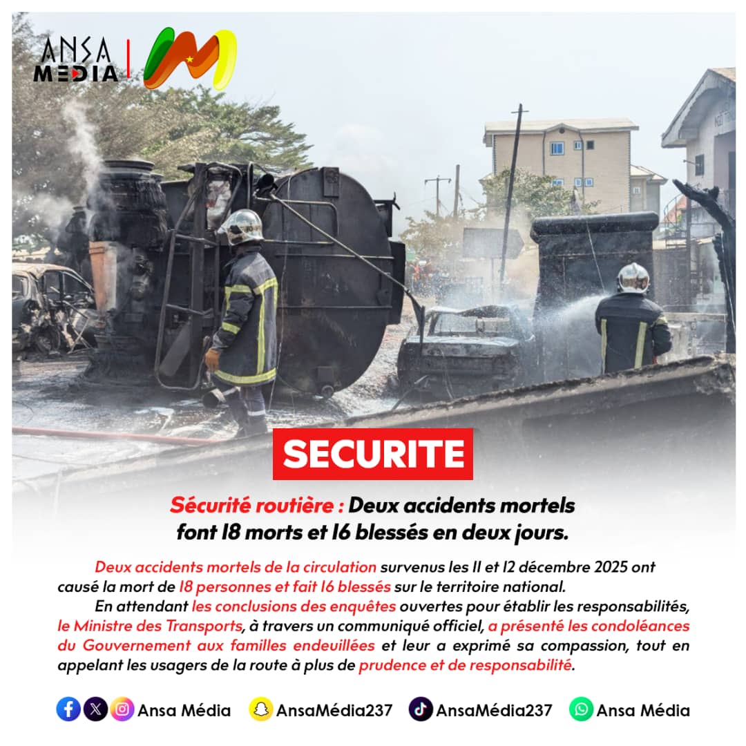 Deux accidents mortels font 18 morts et 16 blessés en deux jours.