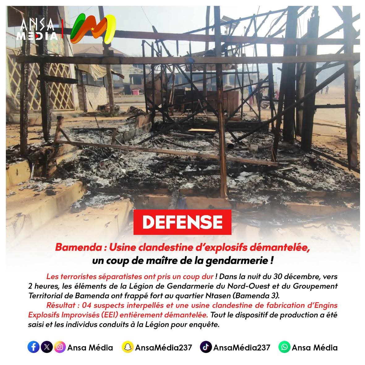 Usine clandestine d’explosifs démantelée, un coup de maître de la gendarmerie !