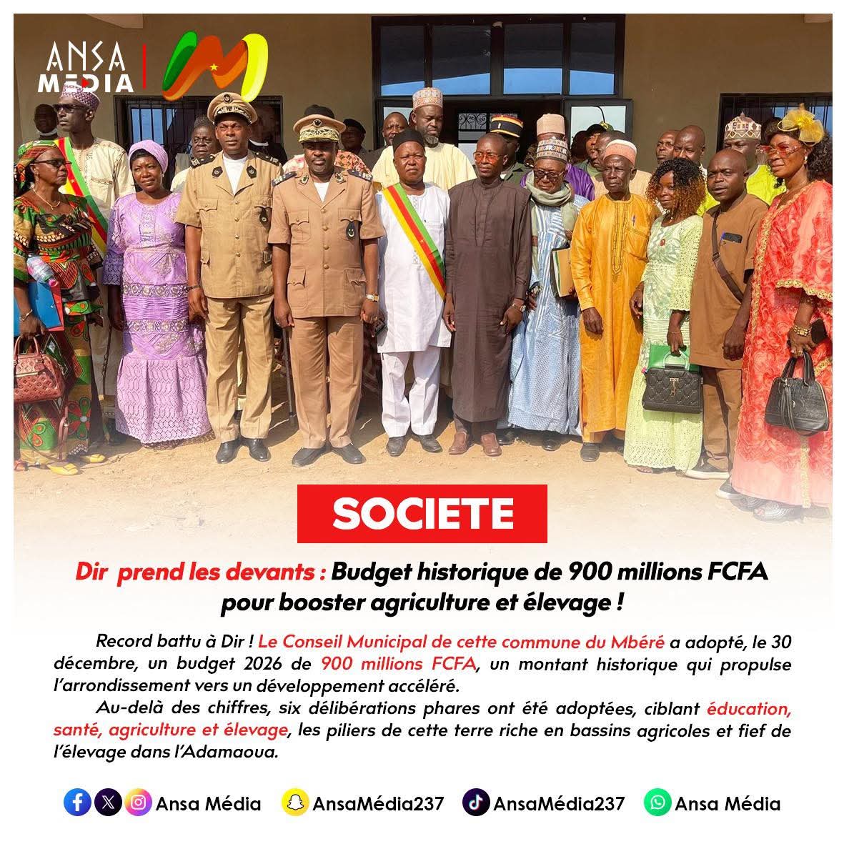 Budget historique de 900 millions FCFA pour booster agriculture et élevage !