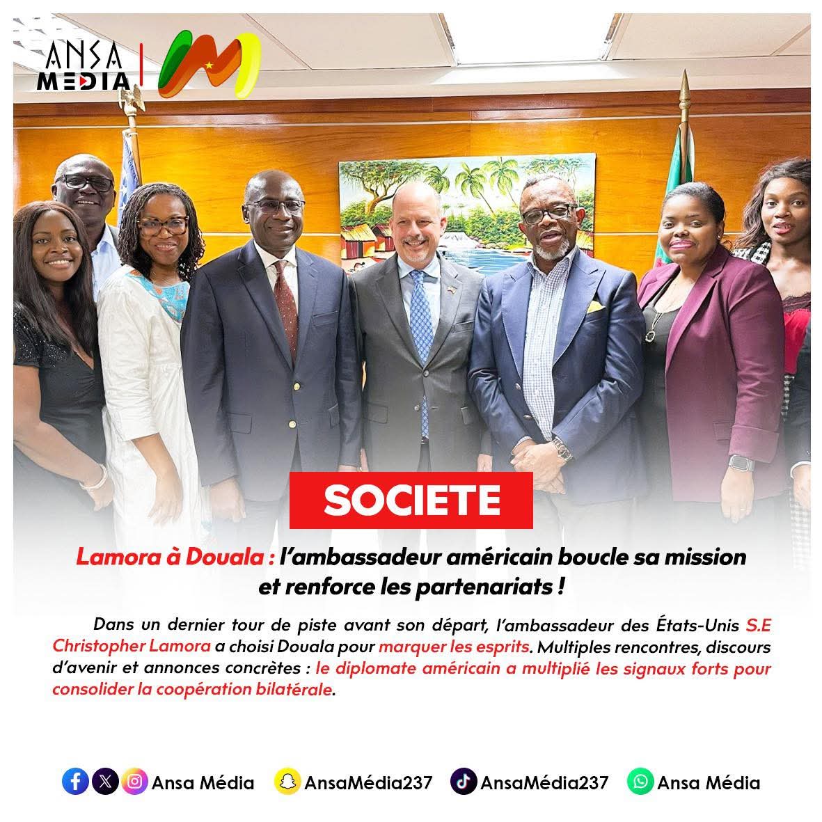 l’ambassadeur américain boucle sa mission et renforce les partenariats !