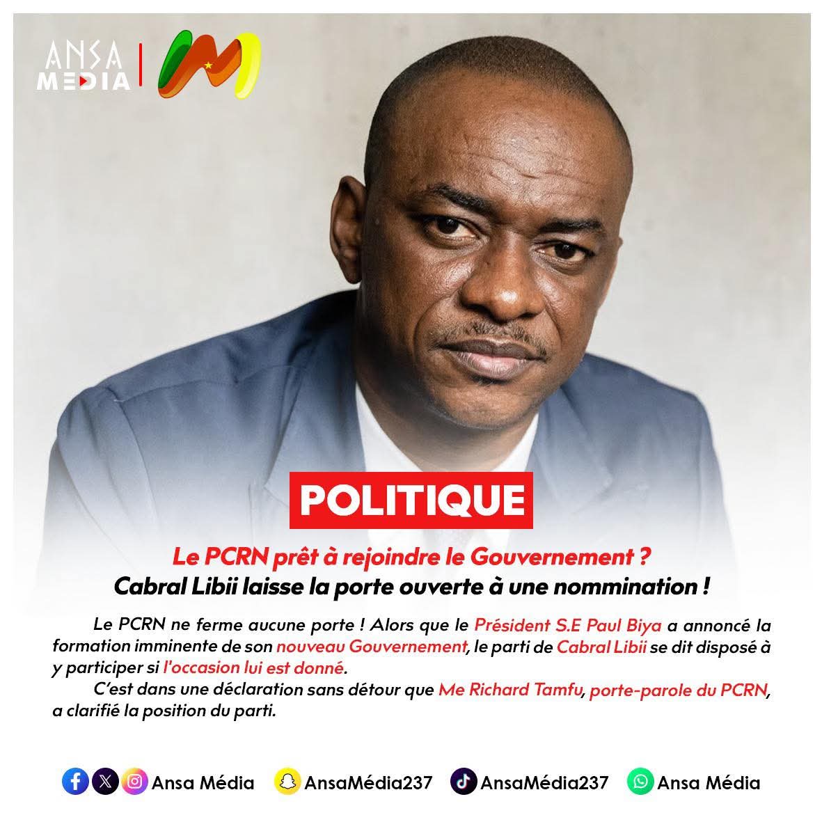 Le PCRN prêt à rejoindre le Gouvernement ?