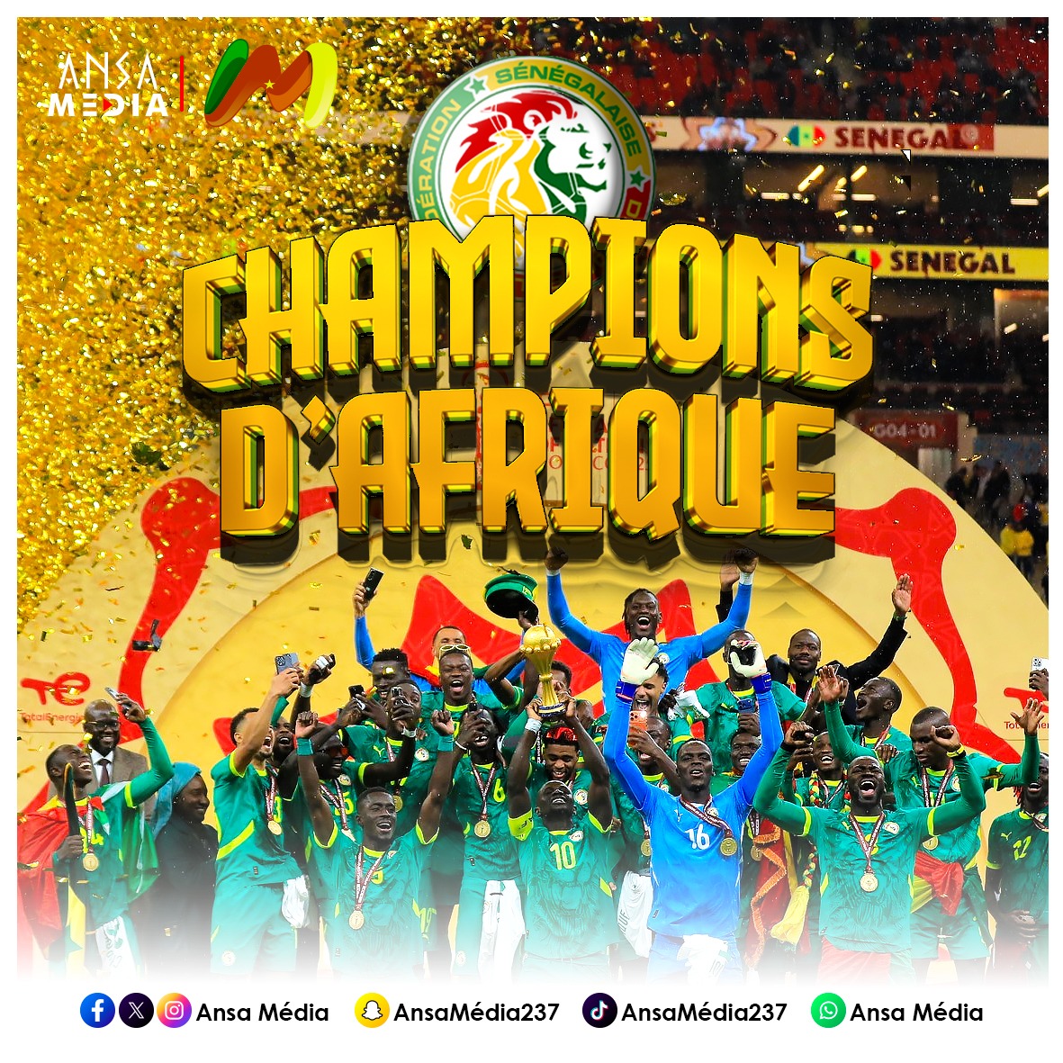 CAN 2025 : Le Sénégal sacré champion d’Afrique pour la deuxième fois.