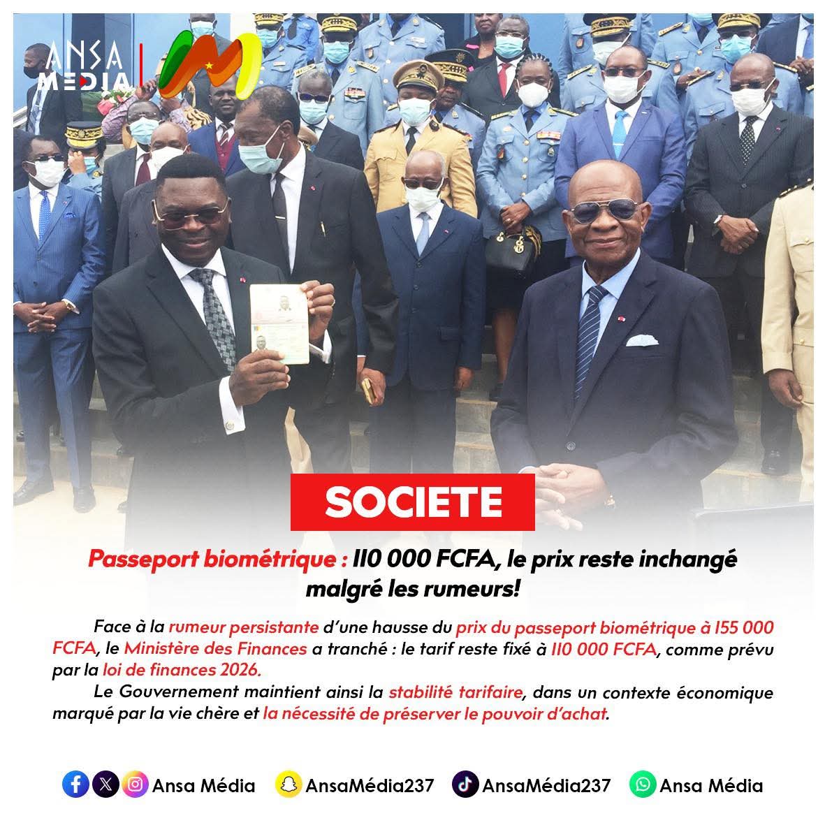 Passeport biométrique : 110 000 FCFA, le prix reste inchangé malgré les rumeurs !