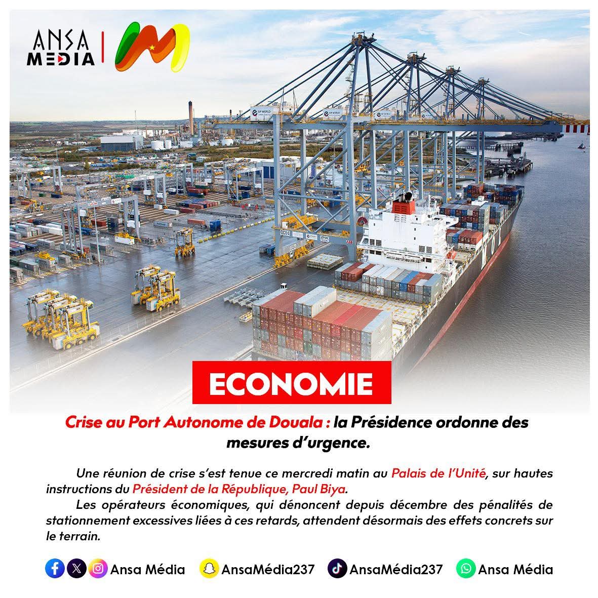 Crise au Port Autonome de Douala