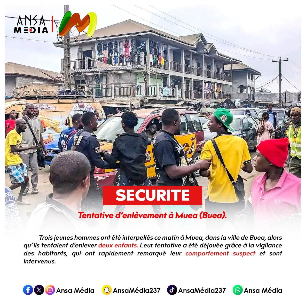 Tentative d’enlèvement à Muea (Buea).