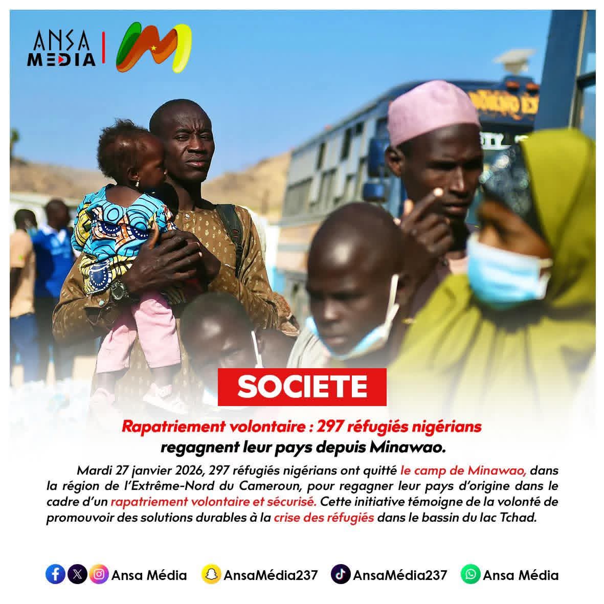 297 réfugiés nigérians regagnent leur pays depuis Minawao.
