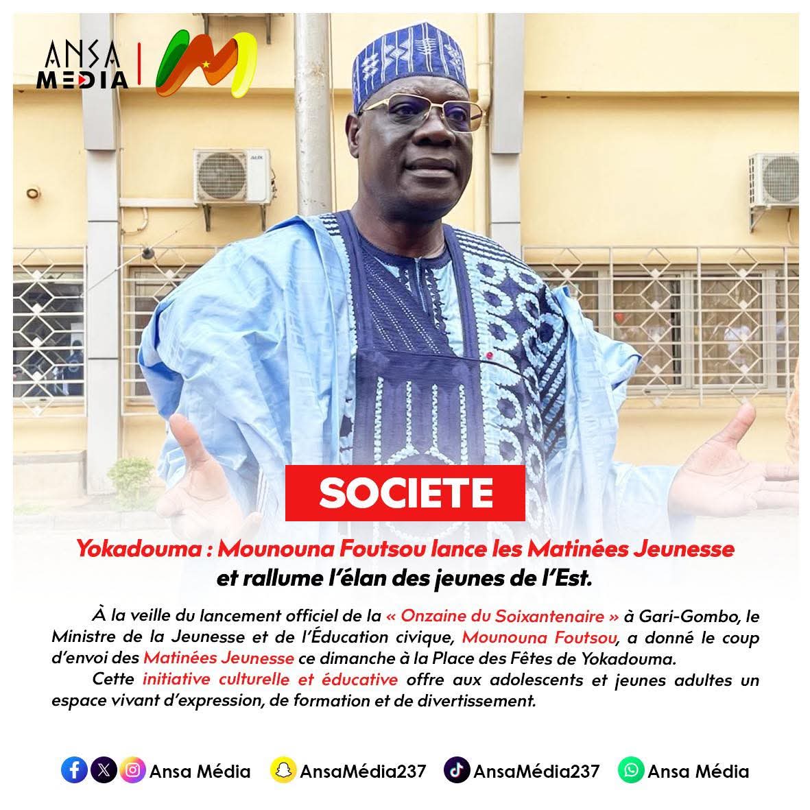 Mounouna Foutsou lance les Matinées Jeunesse et rallume l’élan des jeunes de l’Est.