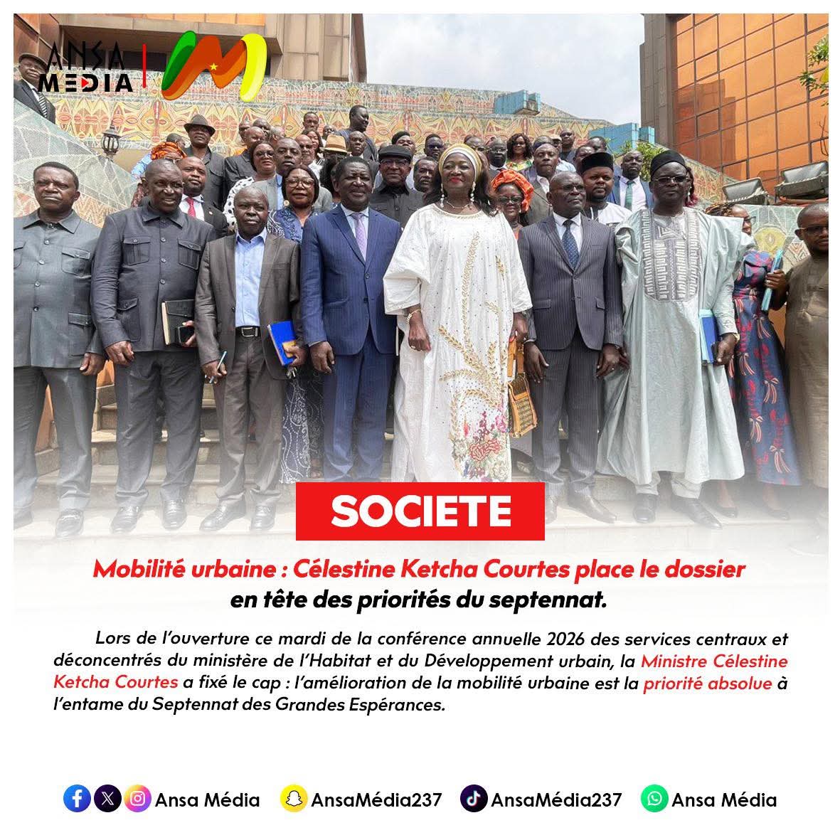 Célestine Ketcha Courtes place le dossier en tête des priorités du septennat.