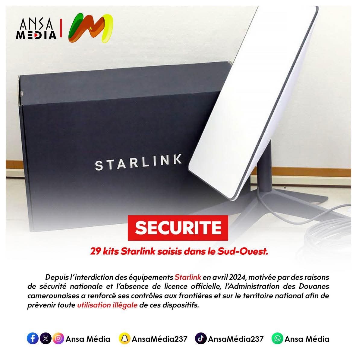 Sécurité nationale : 29 kits Starlink saisis dans le Sud-Ouest.