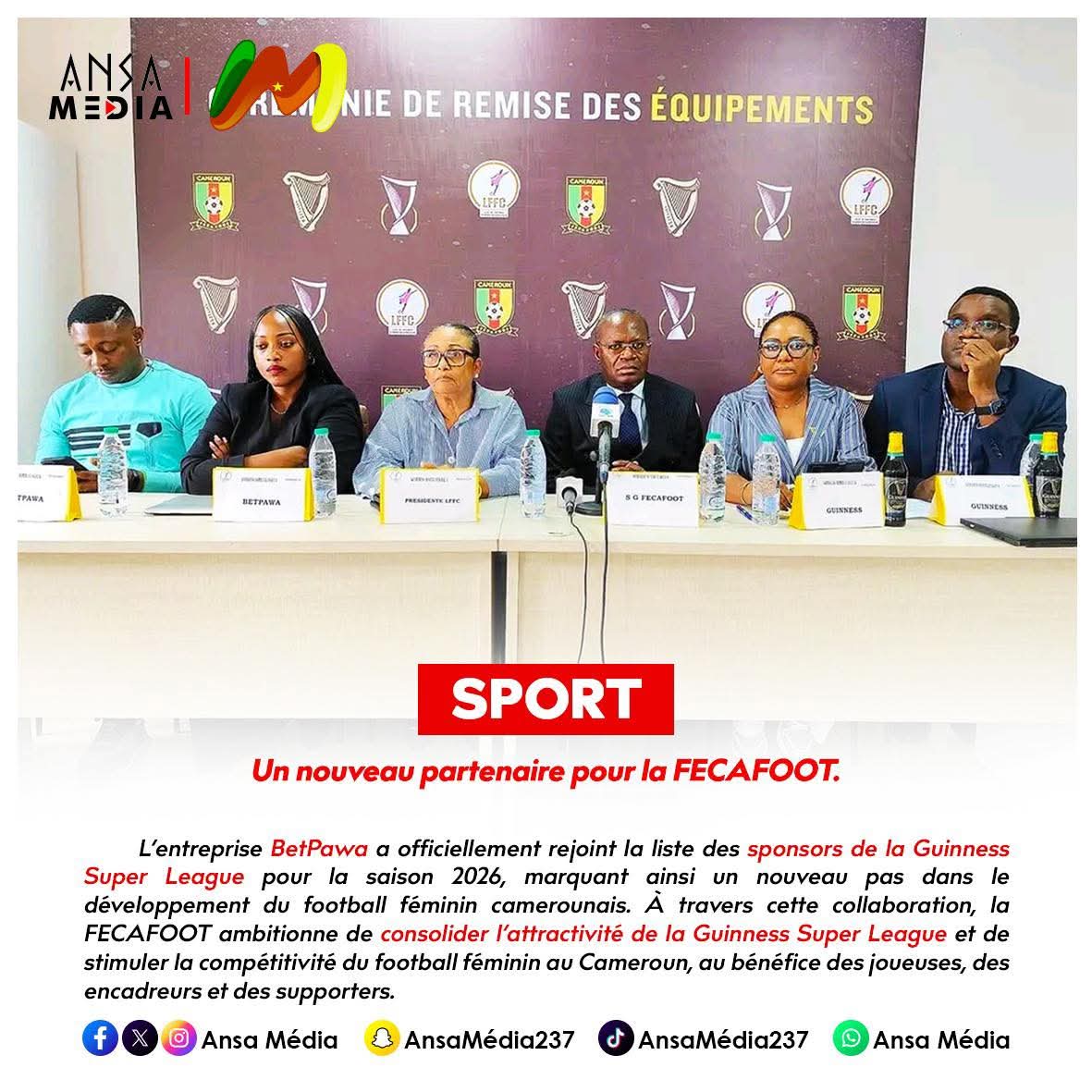 Un nouveau partenaire pour la FECAFOOT.