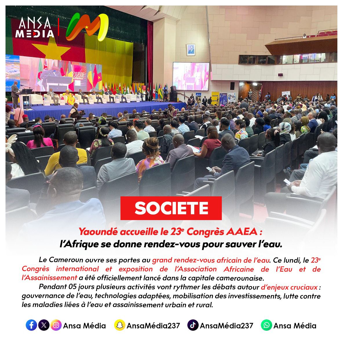 Yaoundé accueille le 23ème Congrès AAEA