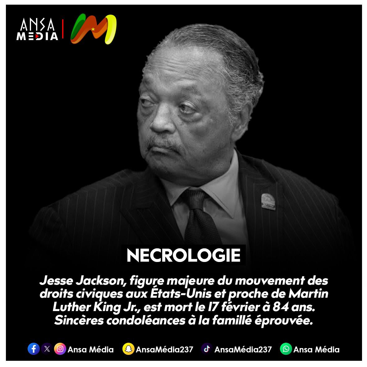 Décès de Jesse Jackson