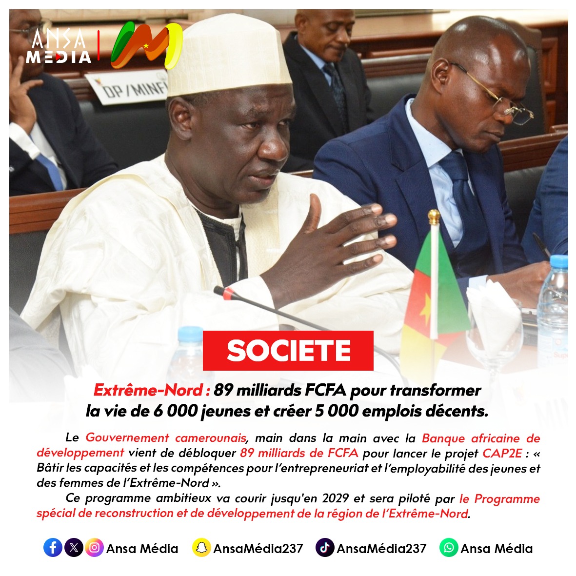 89 milliards FCFA pour transformer la vie de 6 000 jeunes et créer 5 000 emplois décents