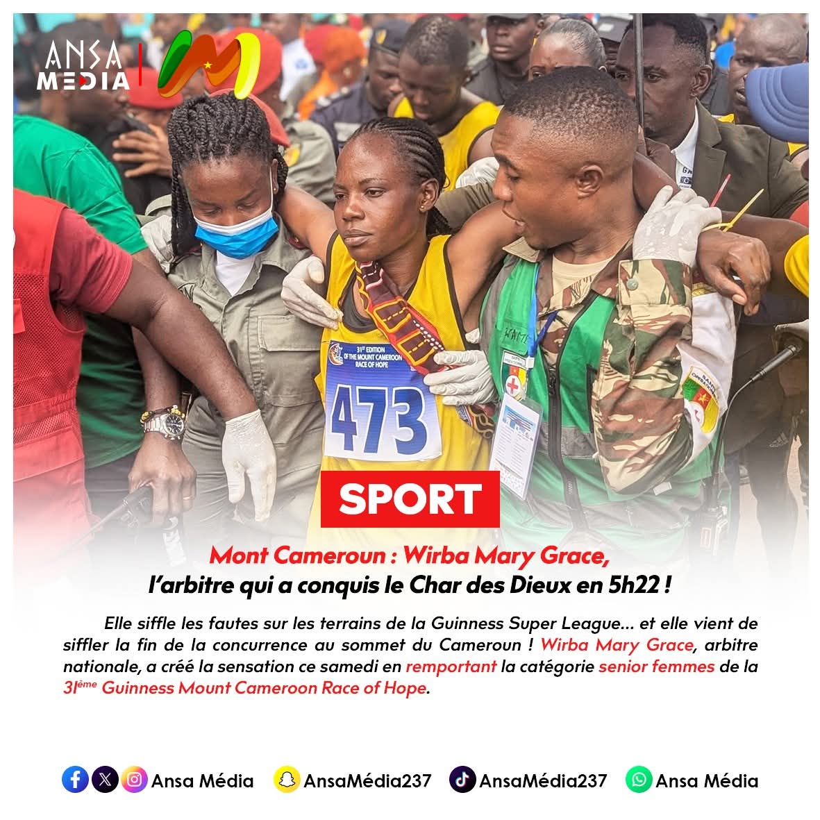 Wirba Mary Grace, l’arbitre qui a conquis le Char des Dieux en 5h22 !