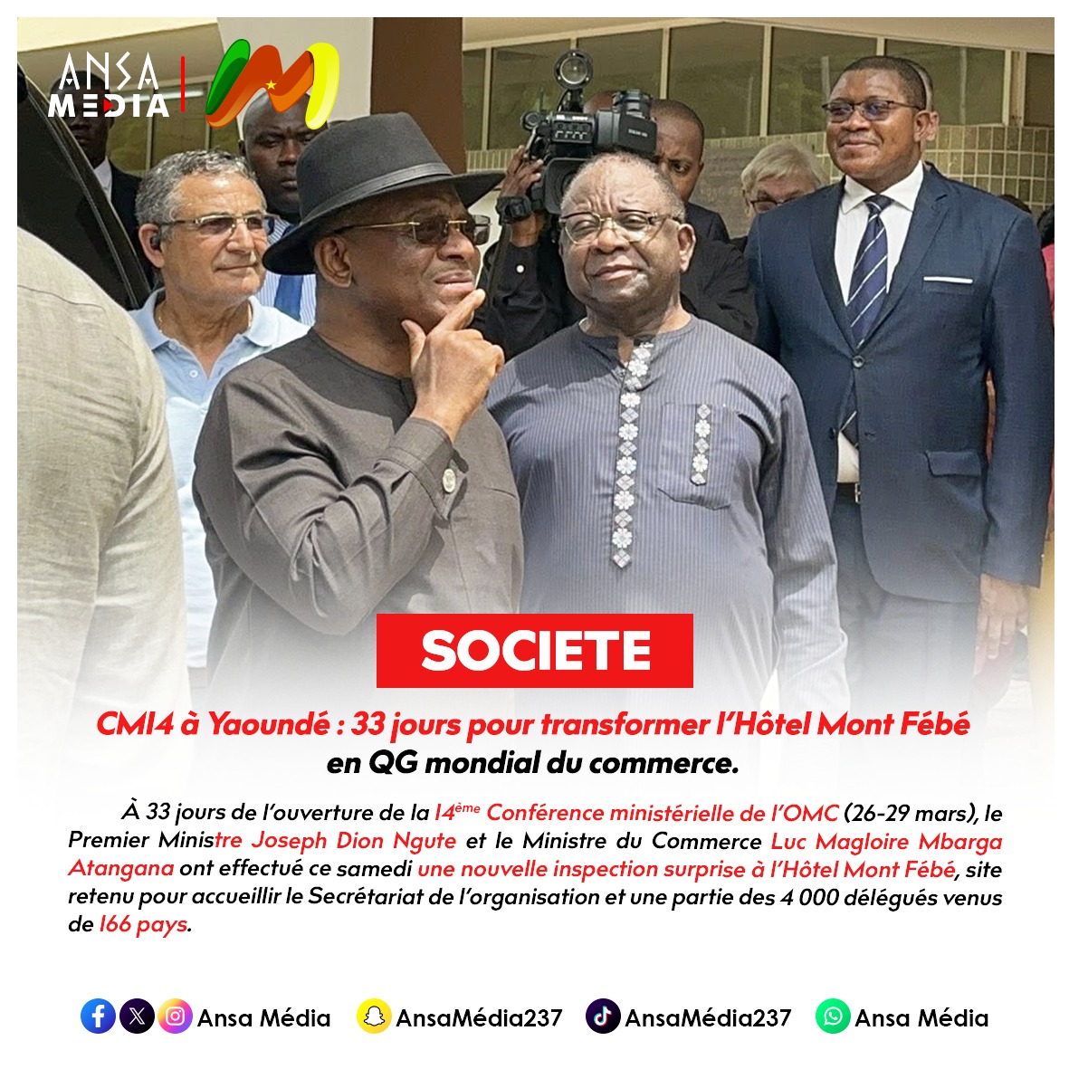 33 jours pour transformer l’Hôtel Mont Fébé en QG mondial du commerce.