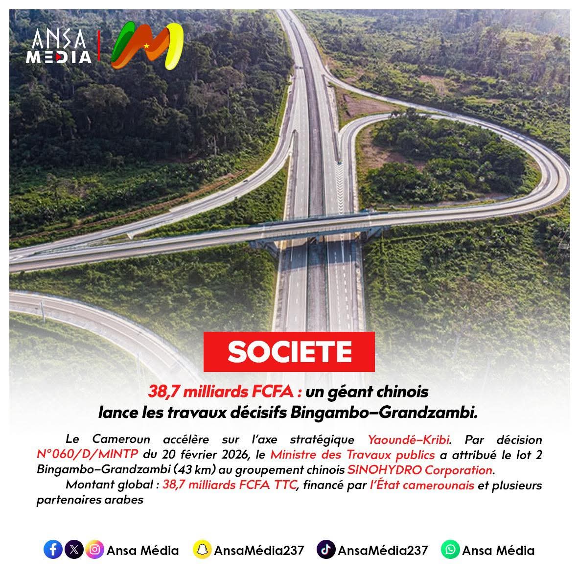 Un géant chinois lance les travaux décisifs Bingambo–Grandzambi.