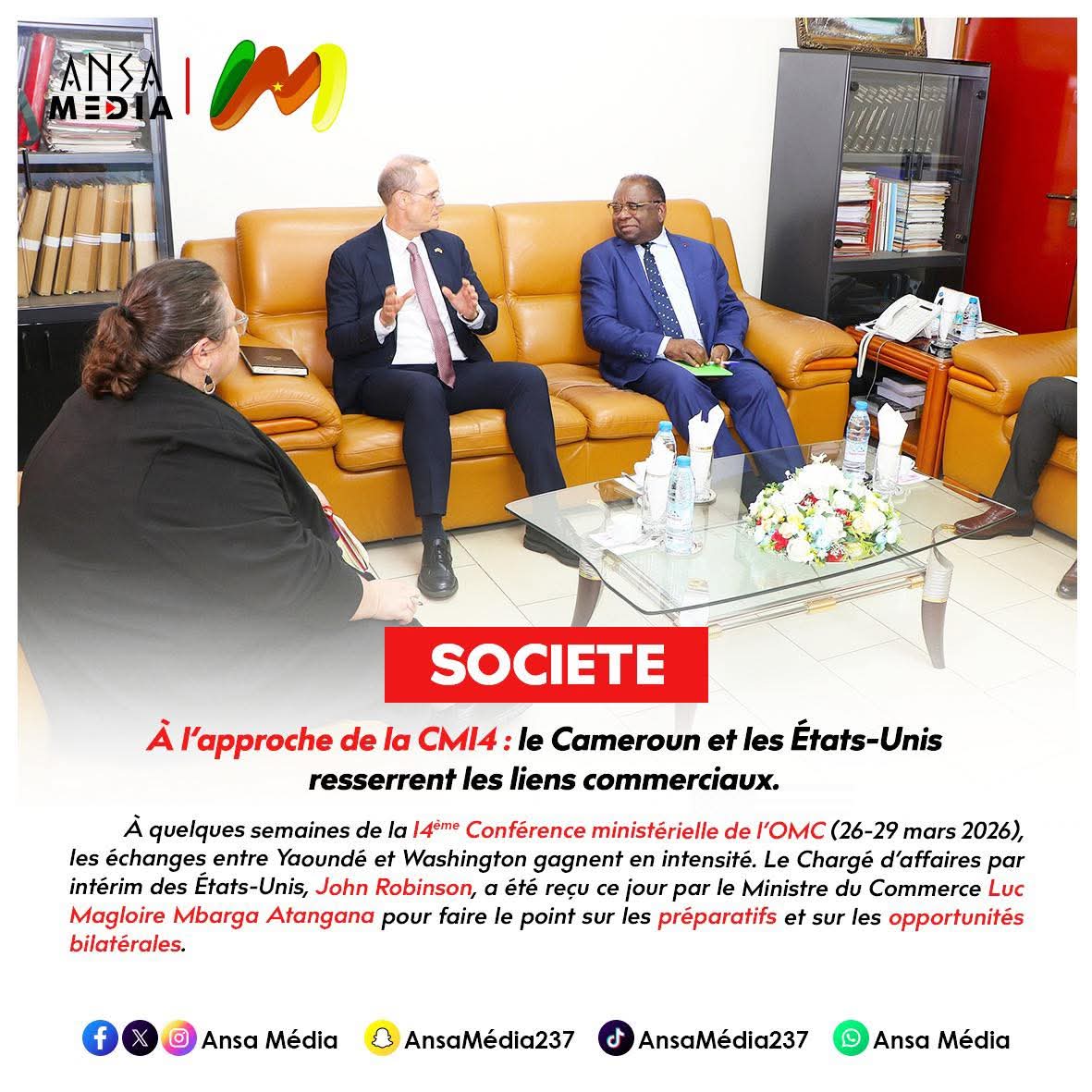Le Cameroun et les États-Unis resserrent les liens commerciaux.