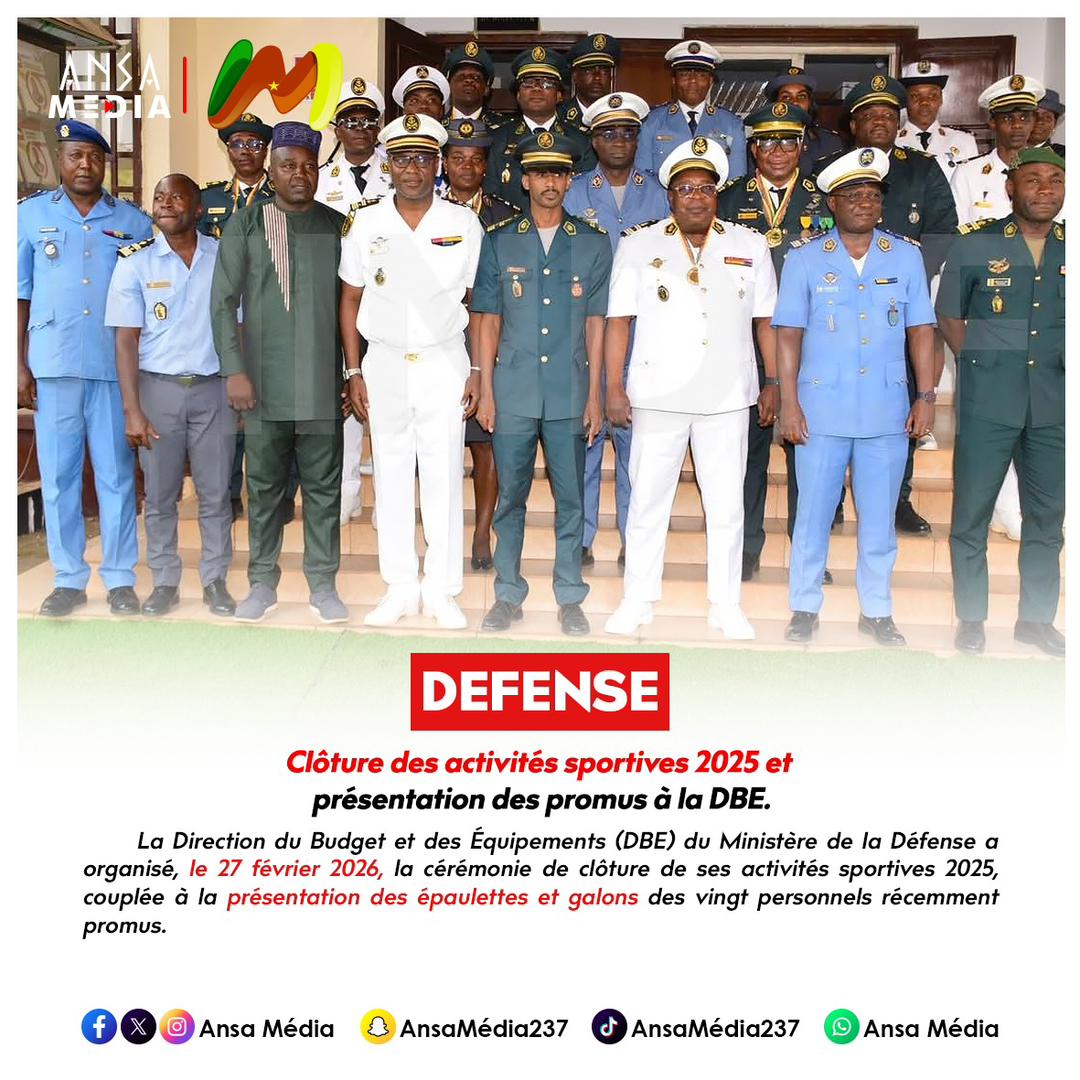 Clôture des activités sportives 2025 et présentation des promus à la DBE.