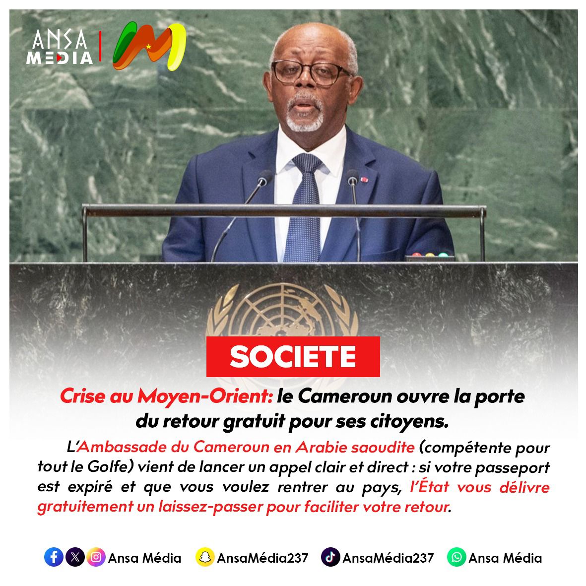 Crise au Moyen-Orient: le Cameroun ouvre la porte du retour gratuit pour ses citoyens.
