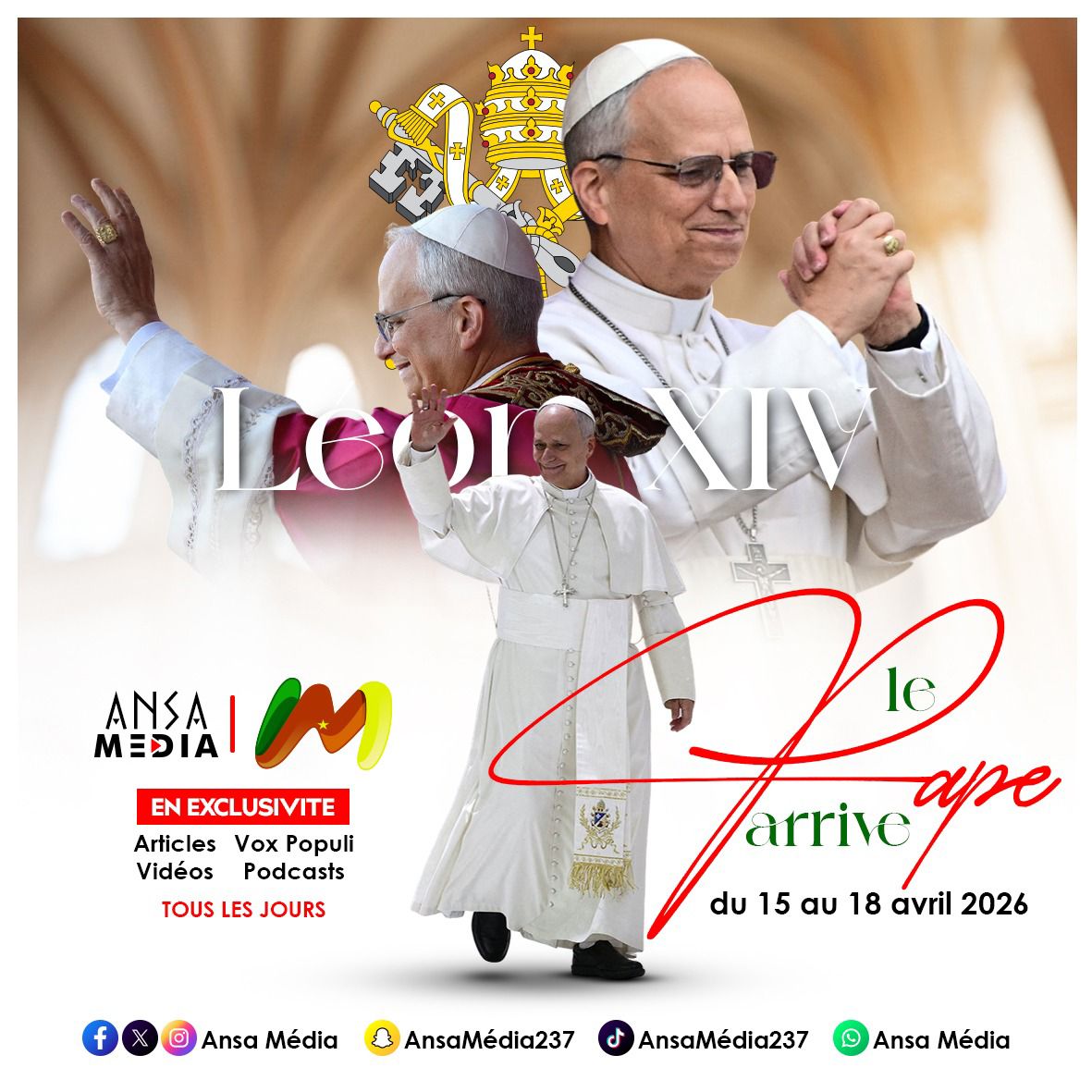 Le Pape attendu au Cameroun en avril.