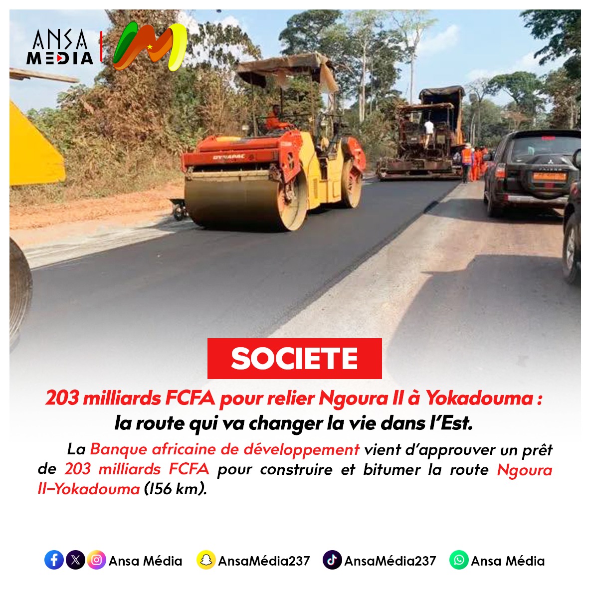 203 milliards FCFA pour relier Ngoura II à Yokadouma