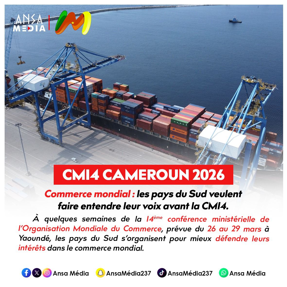Commerce mondial : les pays du Sud veulent faire entendre leur voix avant CM14.