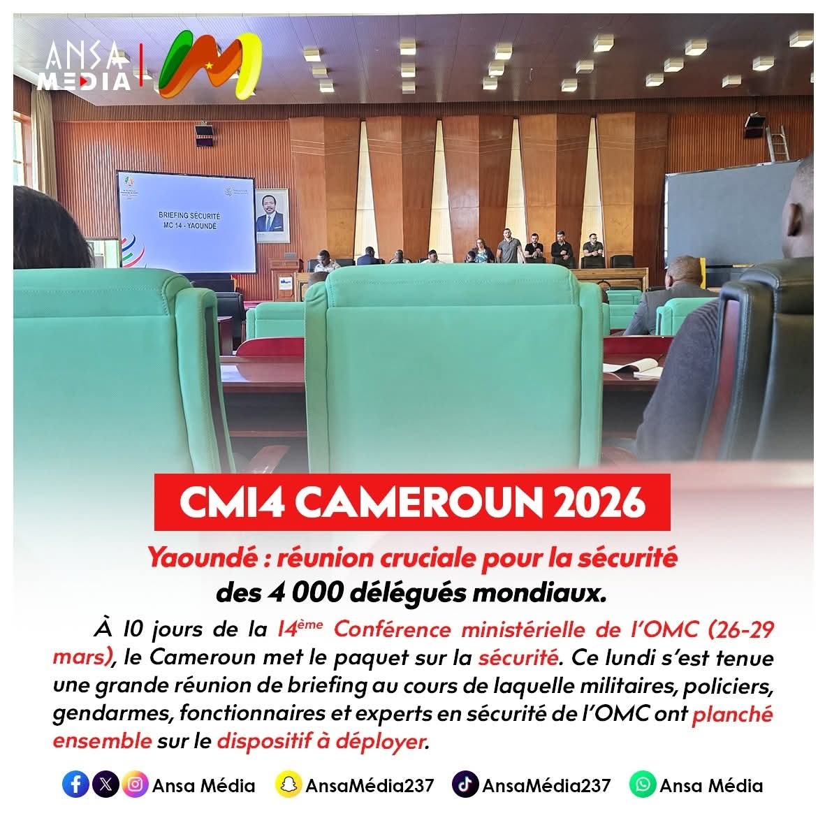Yaoundé : réunion cruciale pour la sécurité des 4 000 délégués mondiaux.