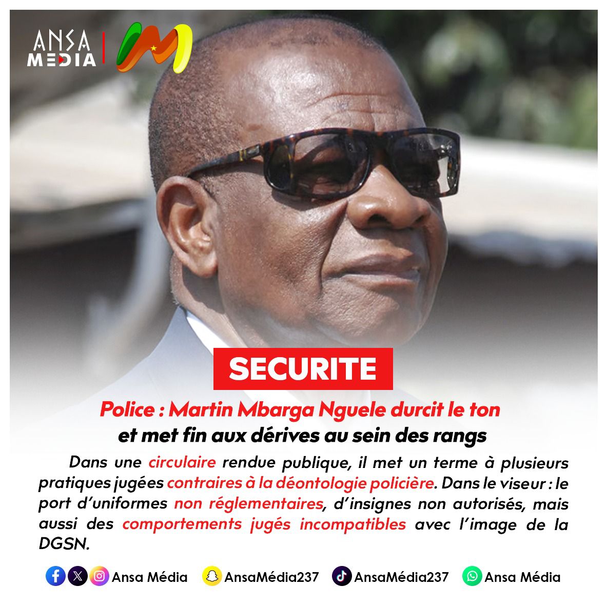 Martin Mbarga Nguele durcit le ton et met fin aux dérives au sein des rangs.