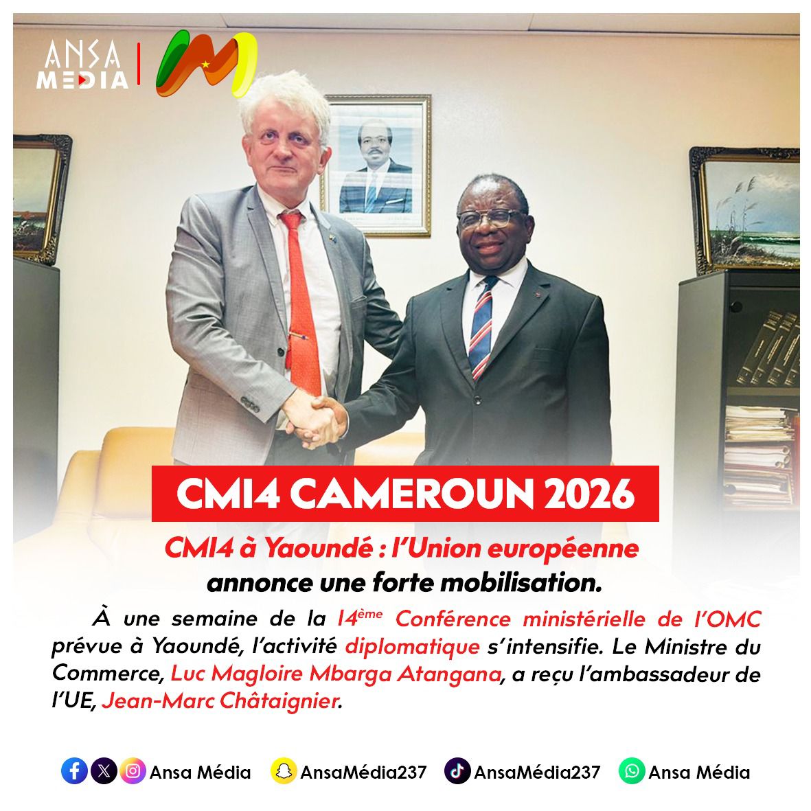 CM14 à Yaoundé : l’Union européenne annonce une forte mobilisation.