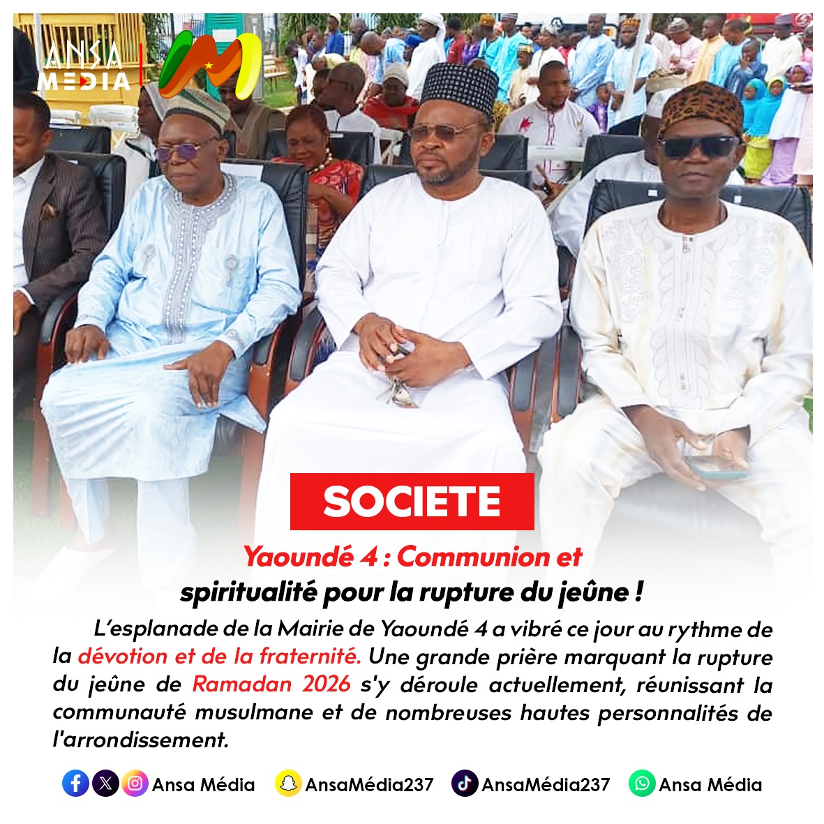 Yaoundé 4 : Communion et spiritualité pour la rupture du jeûne !