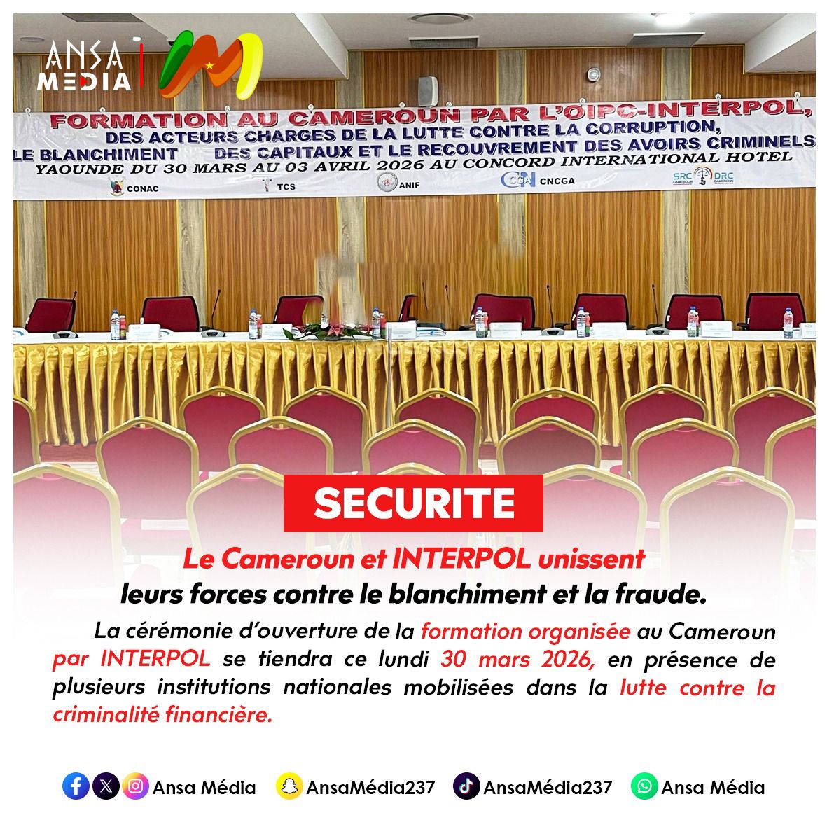 Lutte contre la criminalité financière : ouverture de la formation INTERPOL au Cameroun.