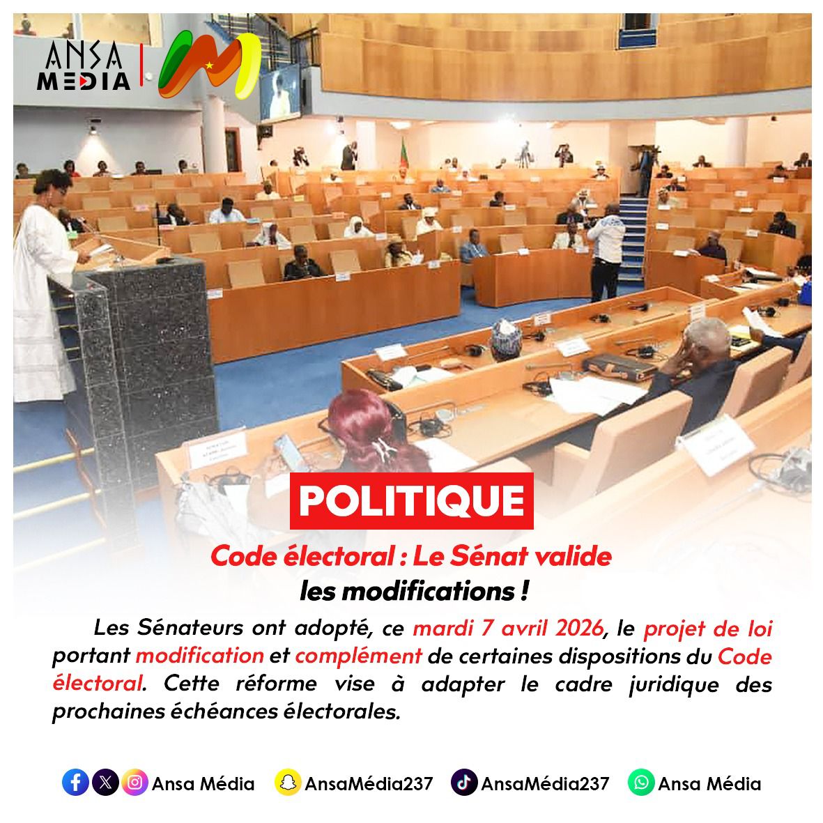 Code électoral : Le Sénat valide les modifications