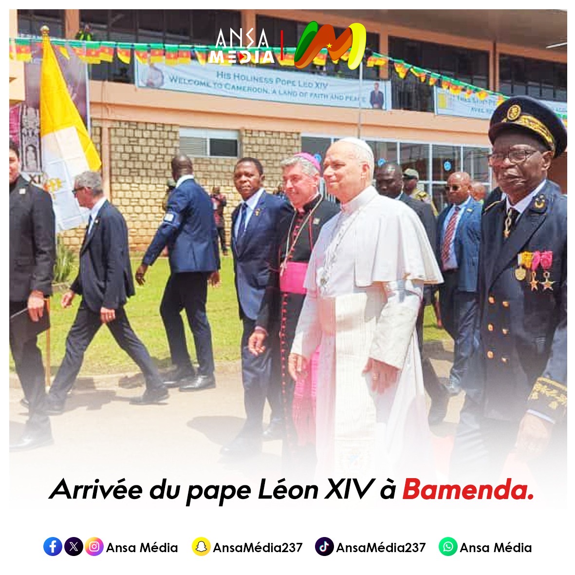 Bamenda en liesse : Le Pape Léon XIV a foulé le sol du Nord-Ouest !