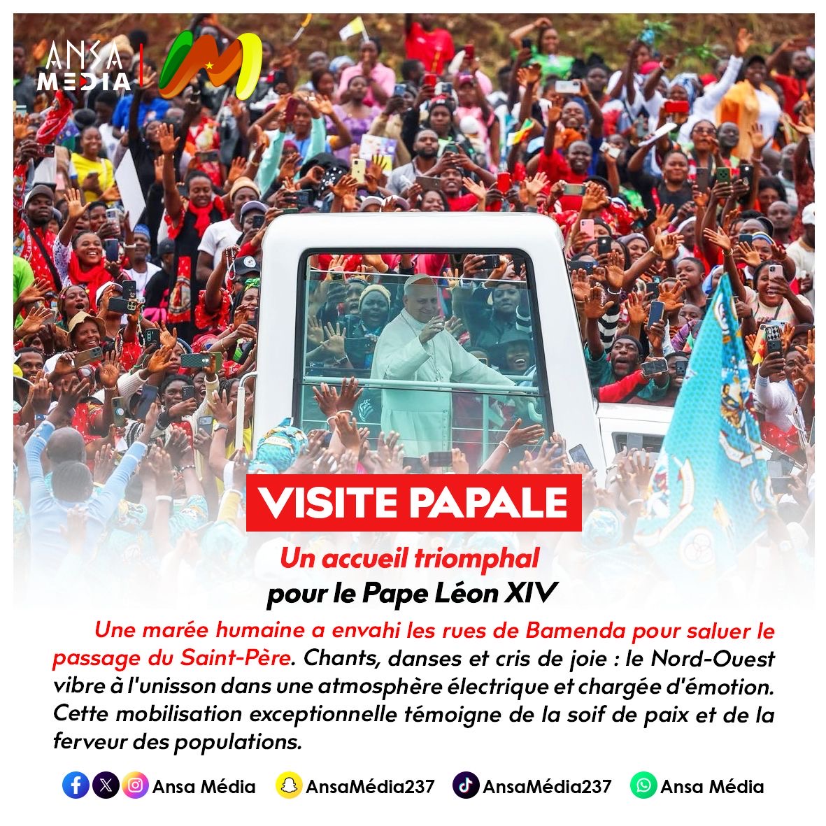 Un accueil triomphal pour le Pape Léon XIV !