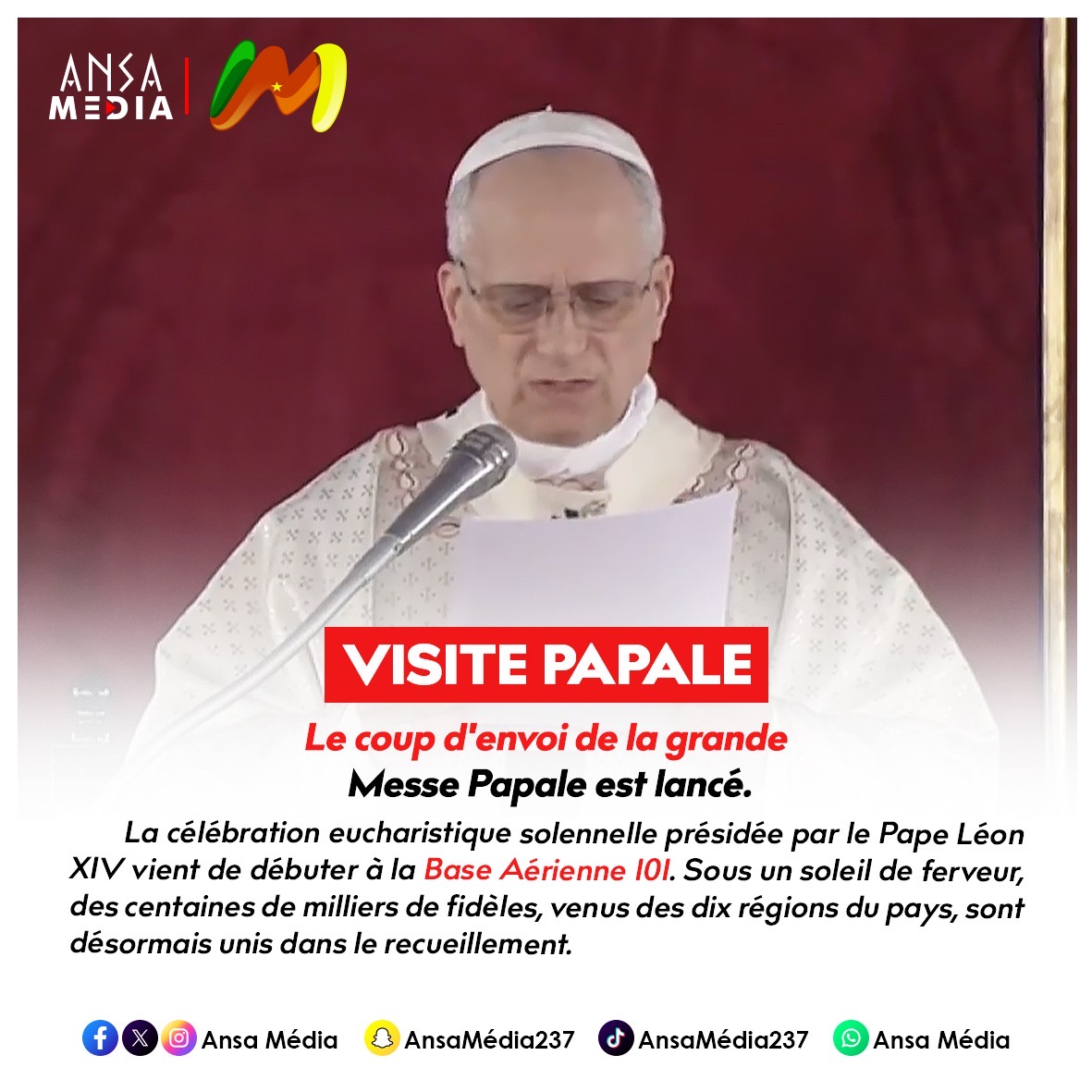 Le coup d'envoi de la grande Messe Papale est lancé !