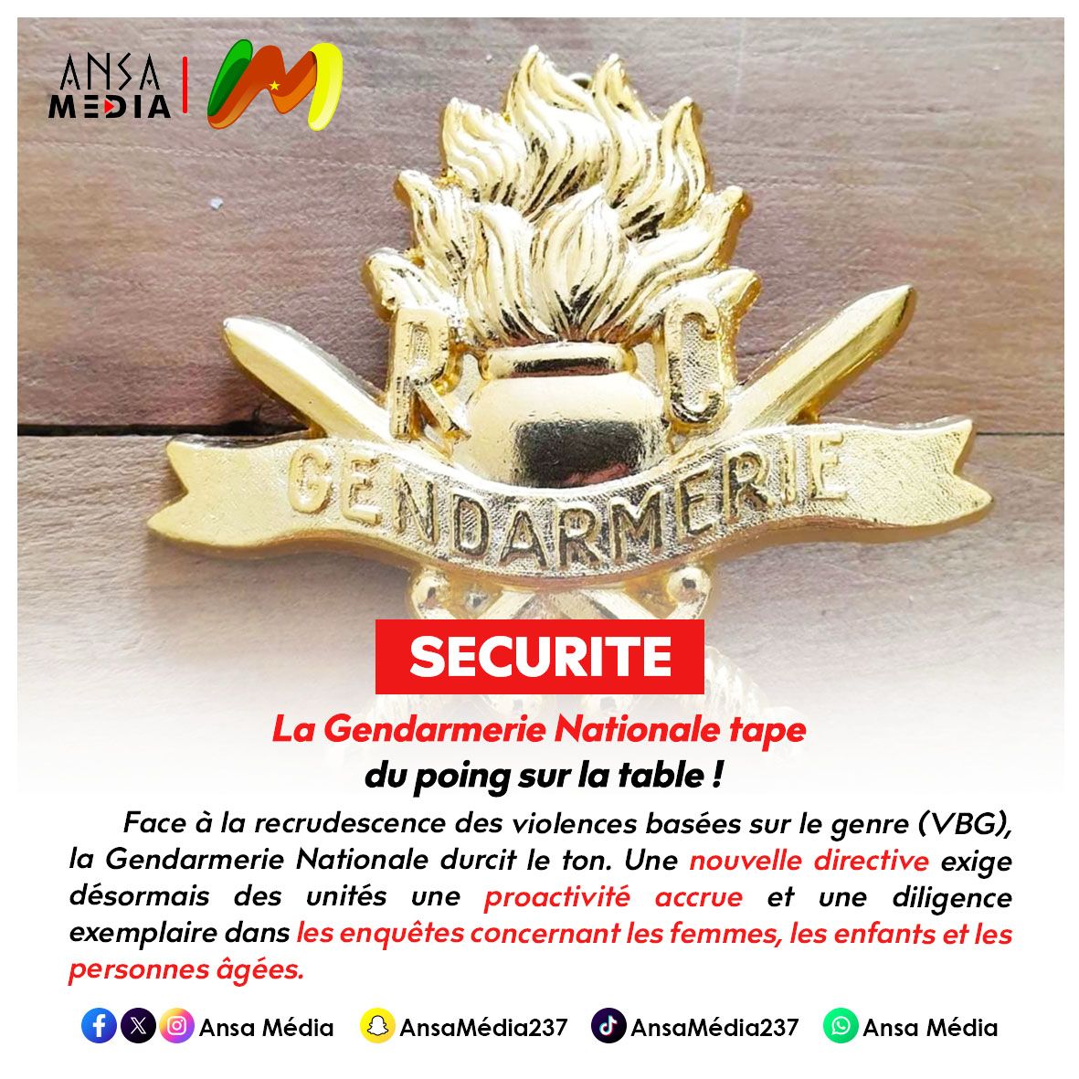 La Gendarmerie Nationale tape du poing sur la table !