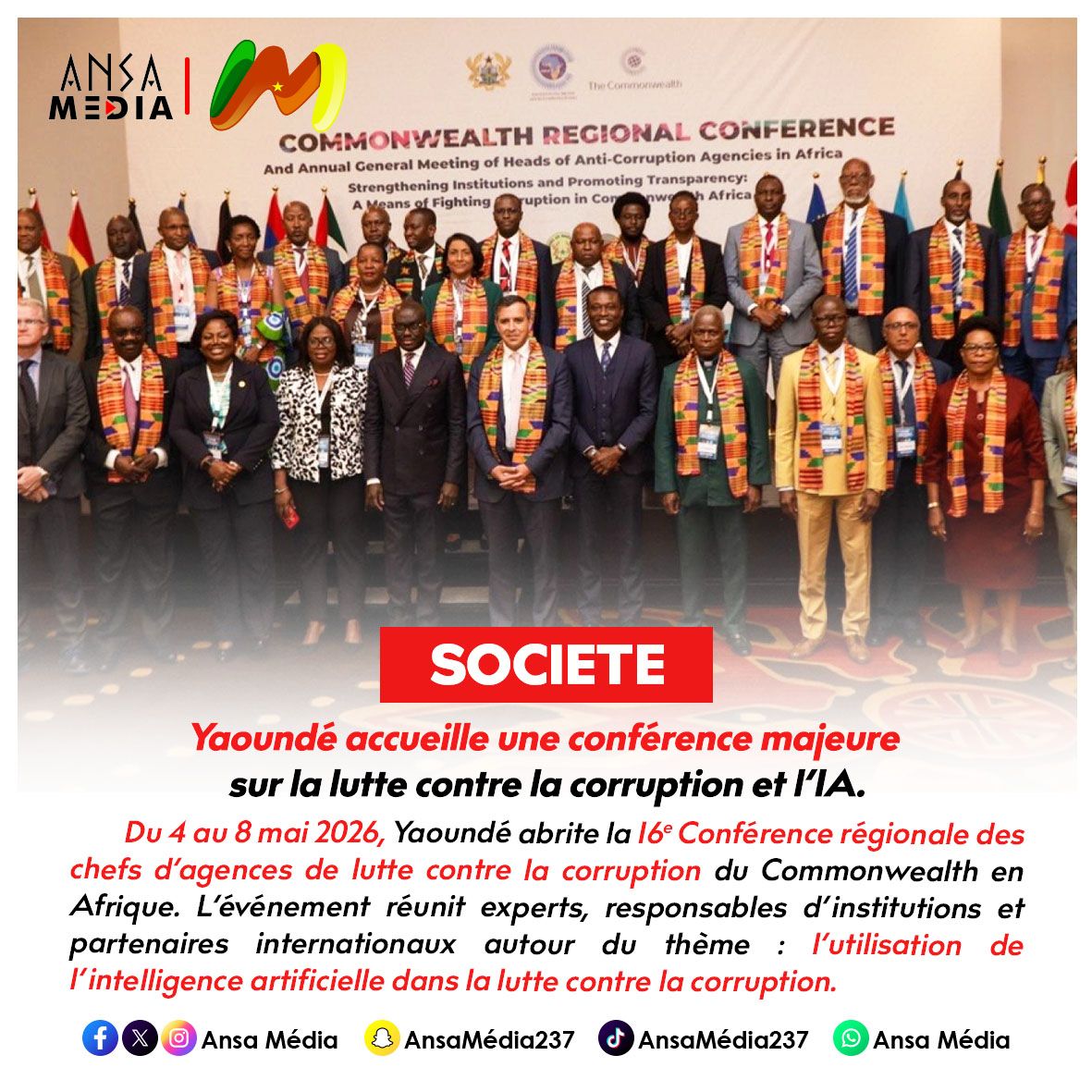 Yaoundé accueille une conférence majeure sur la lutte contre la corruption et l’IA.