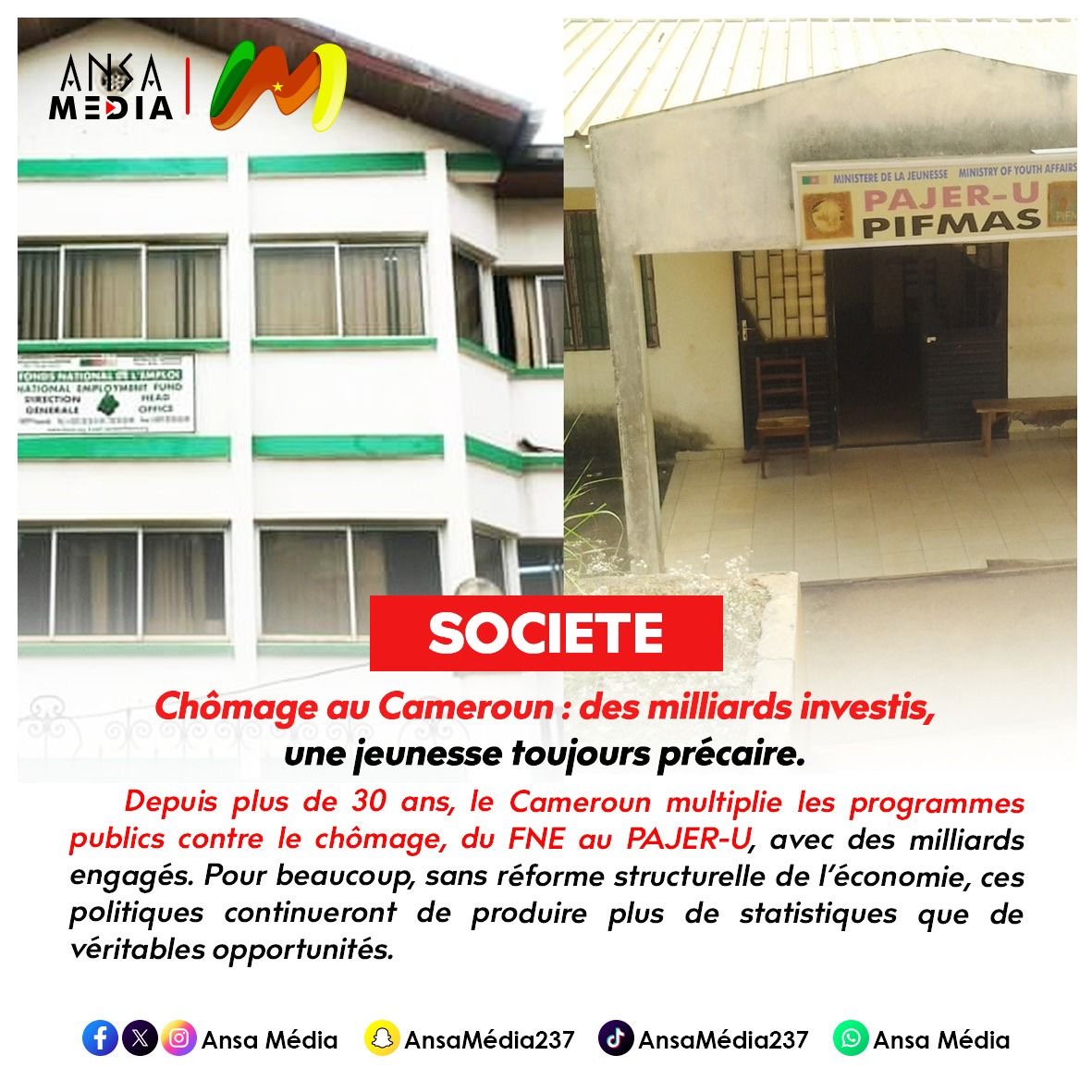 Chômage au Cameroun : des milliards investis, une jeunesse toujours précaire.