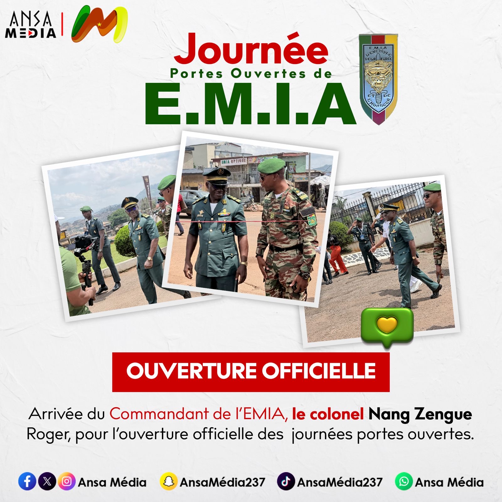 Ouverture officielle des Journées Portes Ouvertes par le Commandant de l'école.