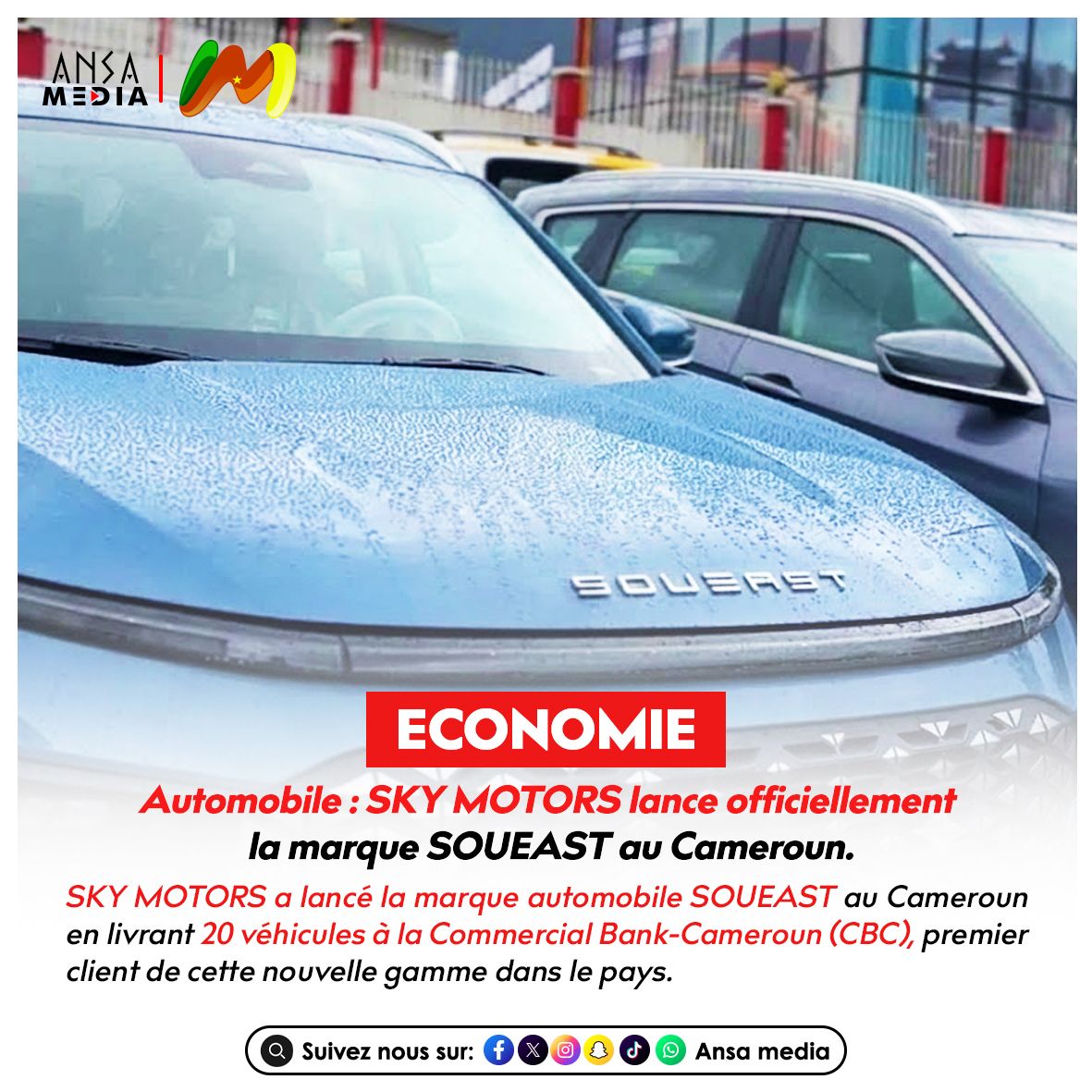 SKY MOTORS lance officiellement la marque SOUEAST au Cameroun.