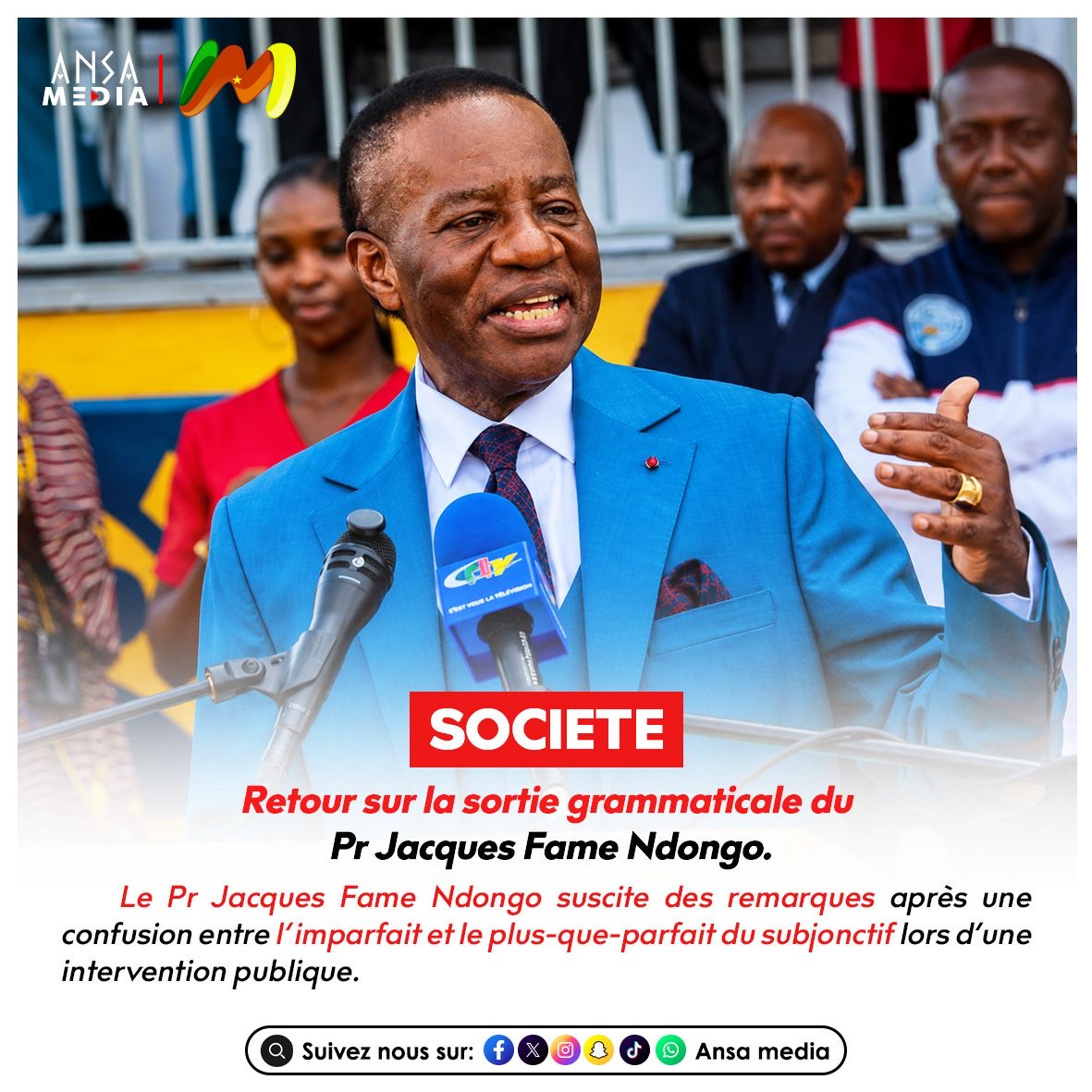 Retour sur la sortie grammaticale du Pr Jacques Fame Ndongo.
