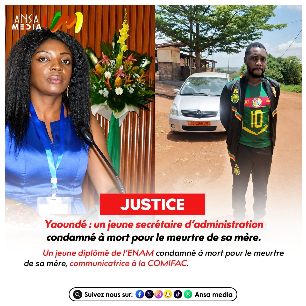 Yaoundé : un jeune secrétaire d’administration condamné à mort pour le meurtre de sa mère.