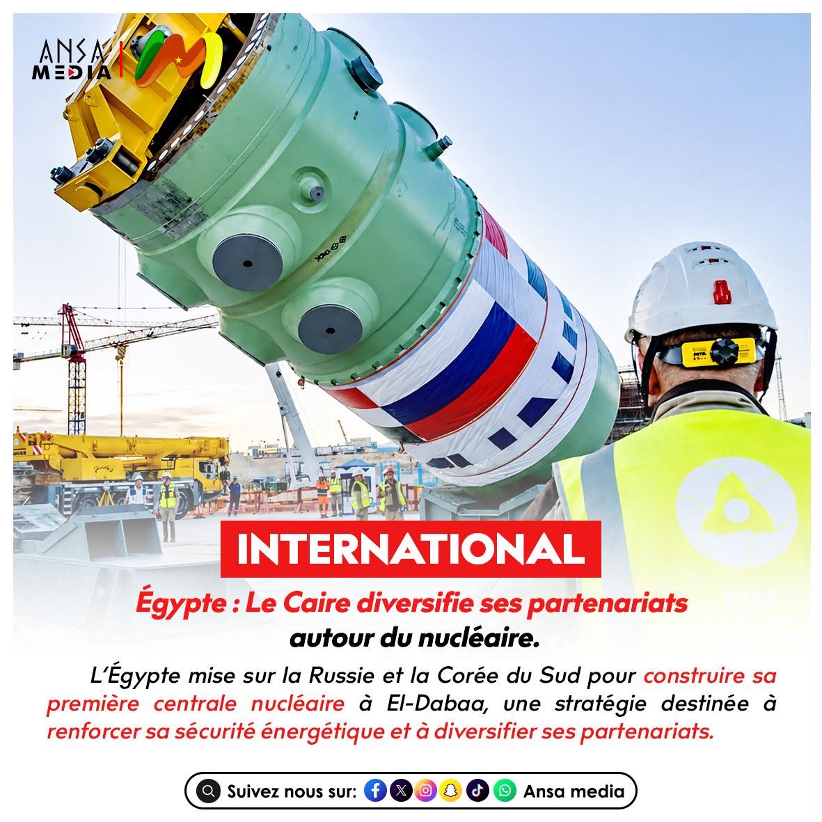 Égypte : Le Caire diversifie ses partenariats autour du nucléaire.