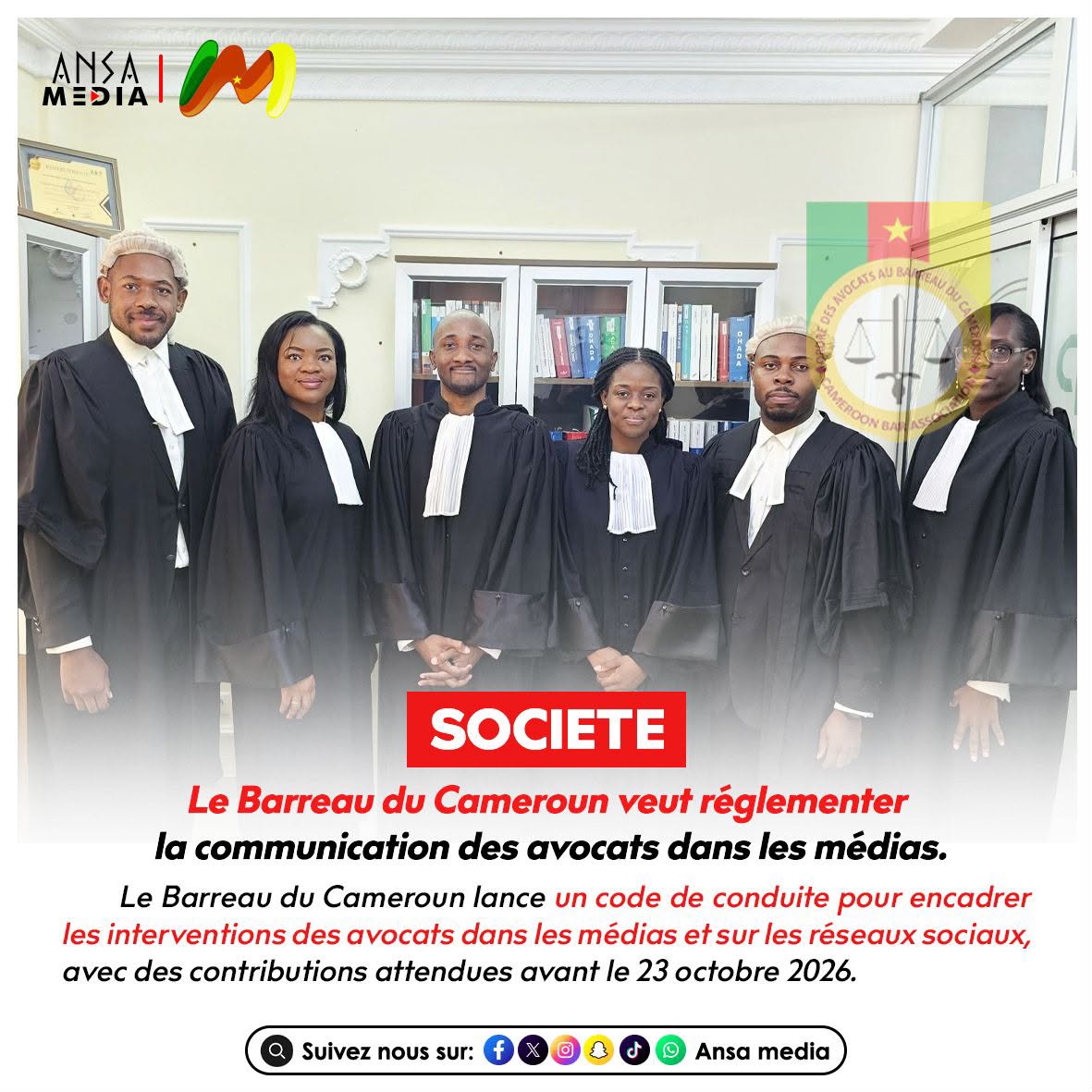 Le Barreau du Cameroun élabore un code de conduite