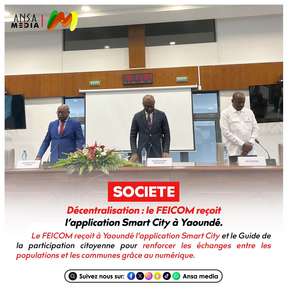 Décentralisation : le FEICOM reçoit l’application Smart City à Yaoundé.
